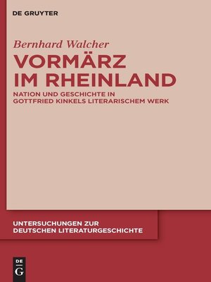 cover image of Vormärz im Rheinland